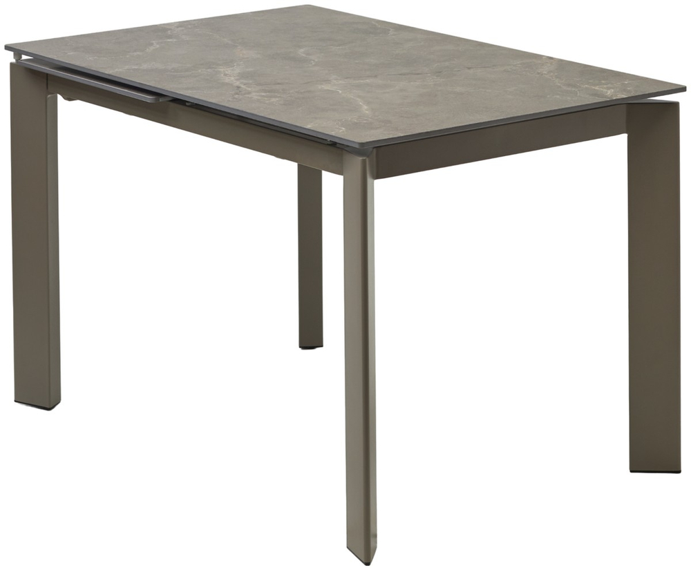 Стол М-City DISAUR Корнер (Corner) 120 Латте матовый (Matt Latte Stone Solid Ceramic), Таупе