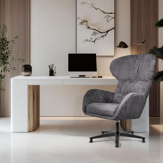 Кресло Teddy серый шенилл