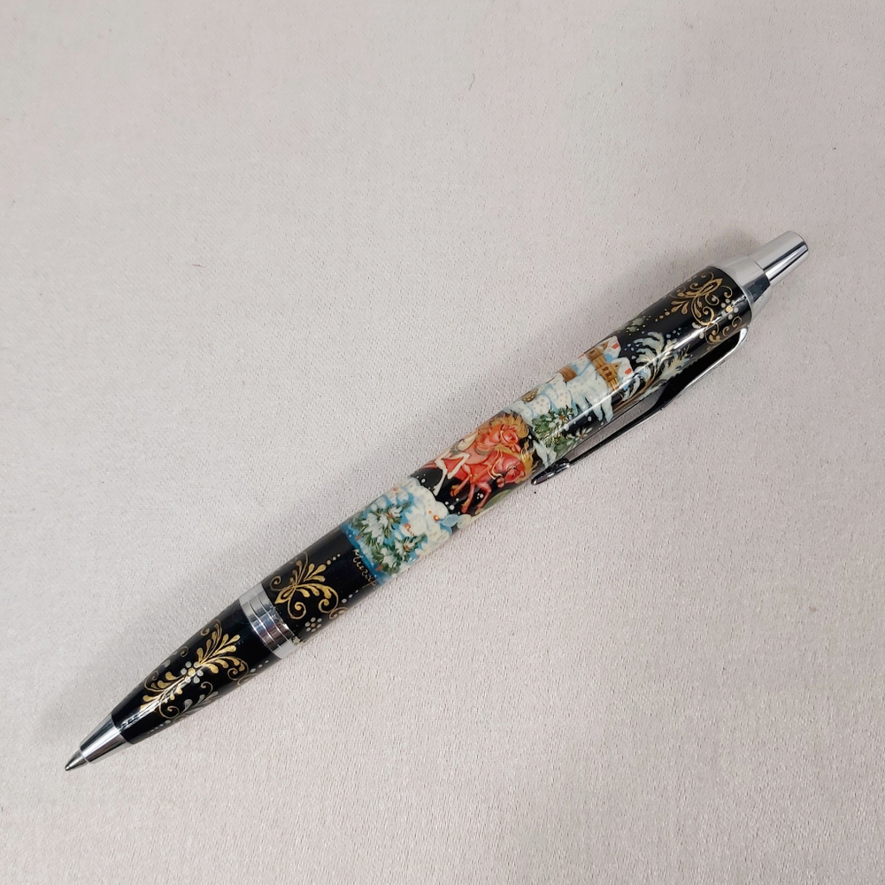 Ручка "Сказочная тройка" с ручной росписью Палех