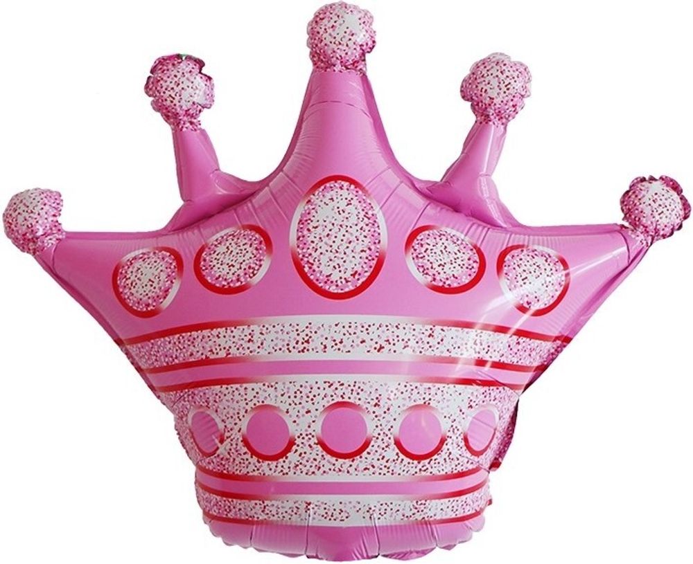 Шар (30&#39;&#39;/76 см) Фигура, Корона, Розовый, 1 шт.