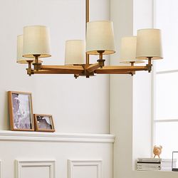 Люстра На Штанге Jorgenson D85 Beige/Light Wood By Imperiumloft