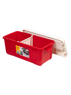 Ящик экспедиционный IRIS RV BOX 800 c двойной разделенной крышкой, WHITE/RED. 78,5x37x32,5 см.