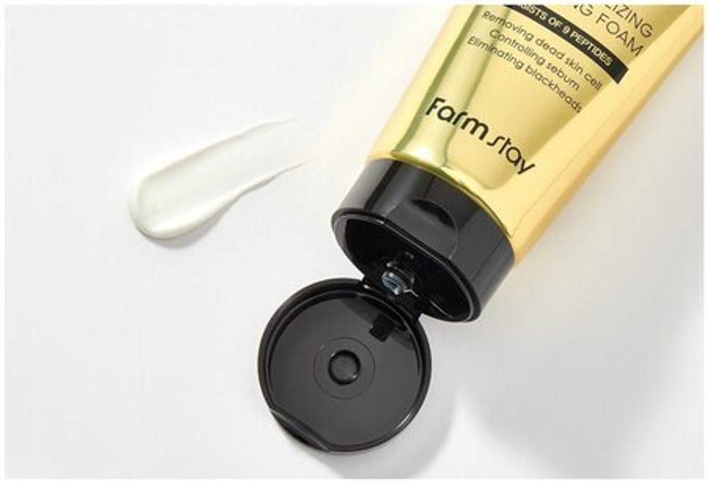 Пенка омолаживающая Farmstay Peptide 9 Super Vitalizing Cleansing Foam, 180 мл