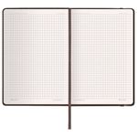 Блокнот в клетку с резинкой А5 (148x218 мм), 80 л., балакрон коричневый BRAUBERG "Metropolis", 111586