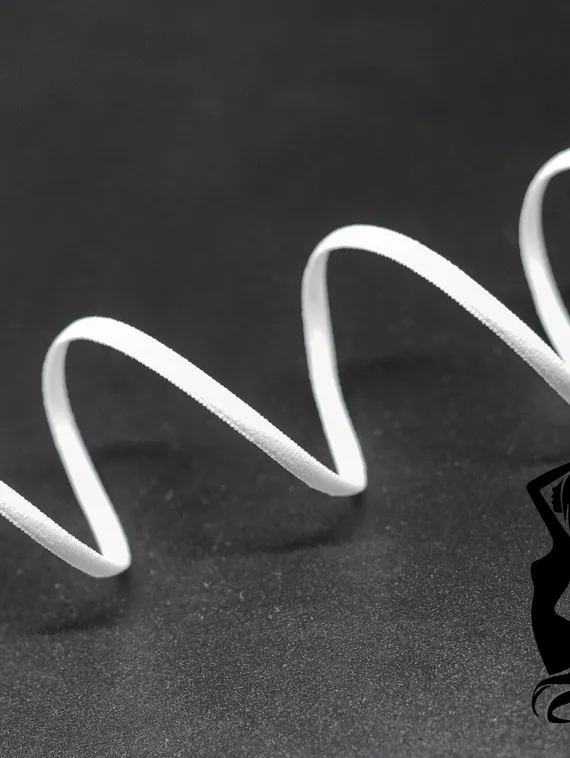 001 Резинка бельевая 4 мм Греция, белый 001