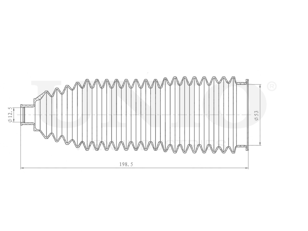 Пыльник рулевой рейки (к-т) UNIO DUC-20012K