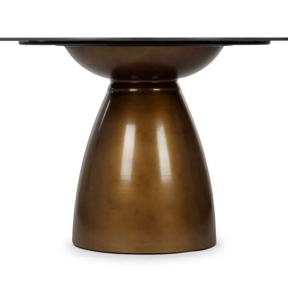 Обеденный стол Karmella Ø120 см, черная керамика