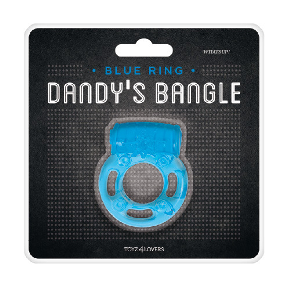 Голубое эрекционное виброкольцо VIBRATING COCK RING WHATSUP! (Цвет: голубой)