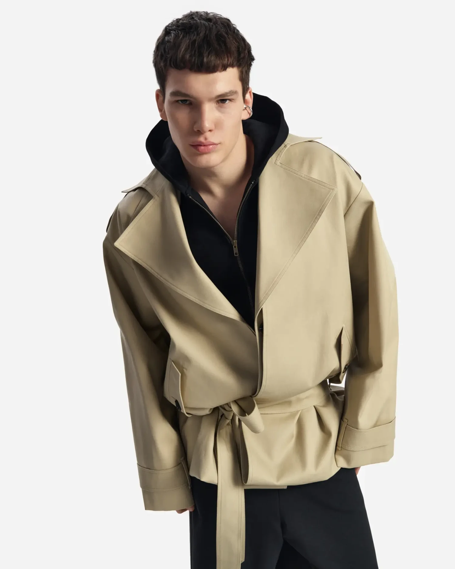 Тренч-трансформер бежевый