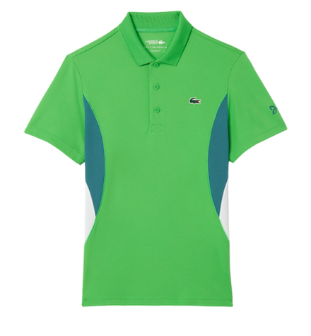 Мужское теннисное поло Lacoste Tennis x Novak Djokovic Ultra-Dry Polo - зеленый
