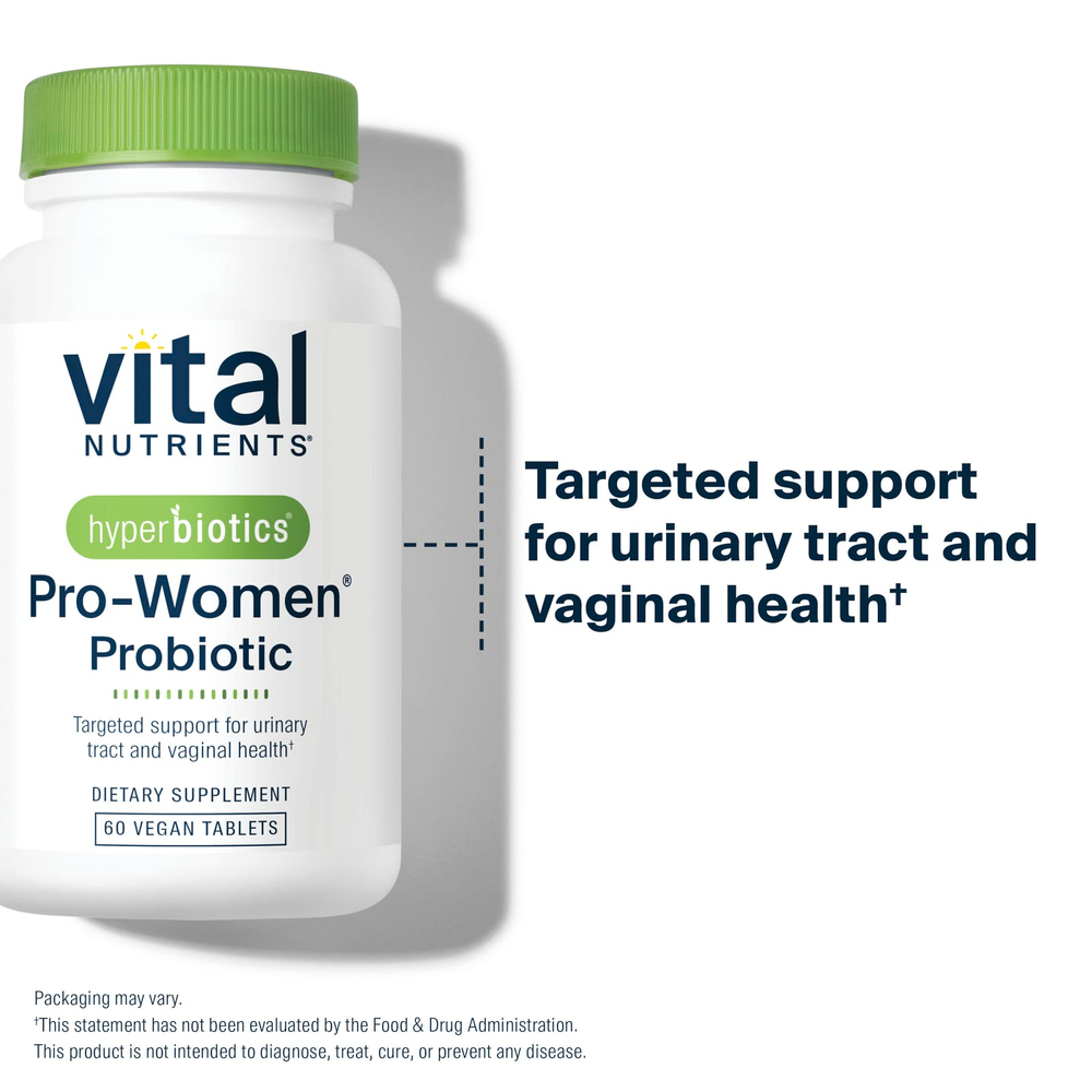 Vital Nutrients, Hyperbiotics®, пробиотик Pro-Women®, 60 веганских таблеток