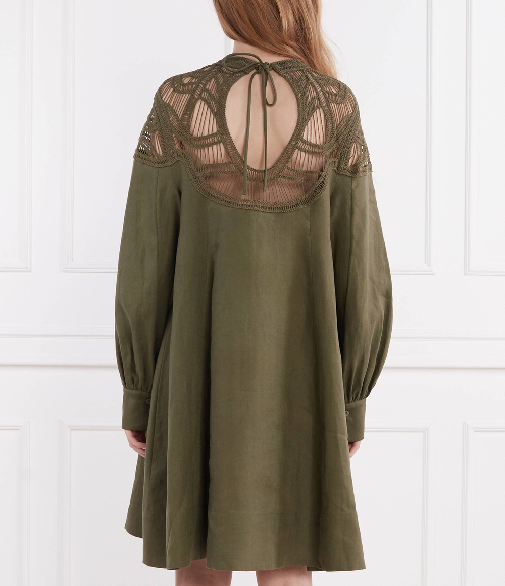Льняное платье RIANI - оливковый(446520-4270)