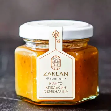 Джем Манговый дайкири с ромом, манго апельсин семена чиа 100 мл