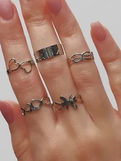 Кольцо набор 5 штук "Идеальные пальчики" мечта, цвет МИКС