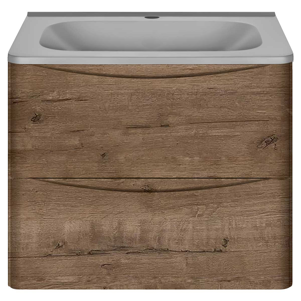 Тумба под раковину Vincea Paola 600 подвесная, 2 выкатных ящика soft close, V.Oak