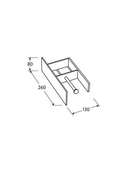 Полка для туалетной бумаги Roll L (белый)