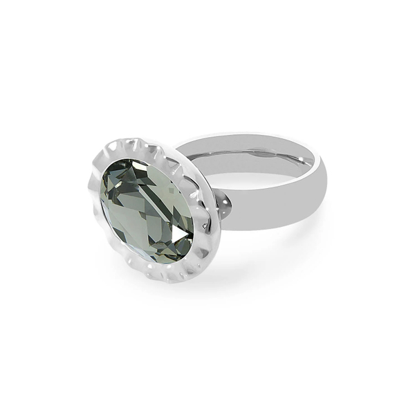 Кольцо Qudo TIVOLA UNICA big (S/P)Black diamond 58 686532 размер 18,5