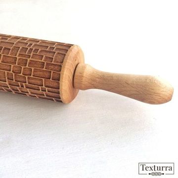 Скалка с узором Кирпичная кладка