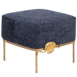 Банкетка Monstera Deliciosa (Монстера) Квадро Темно-синий Амбер