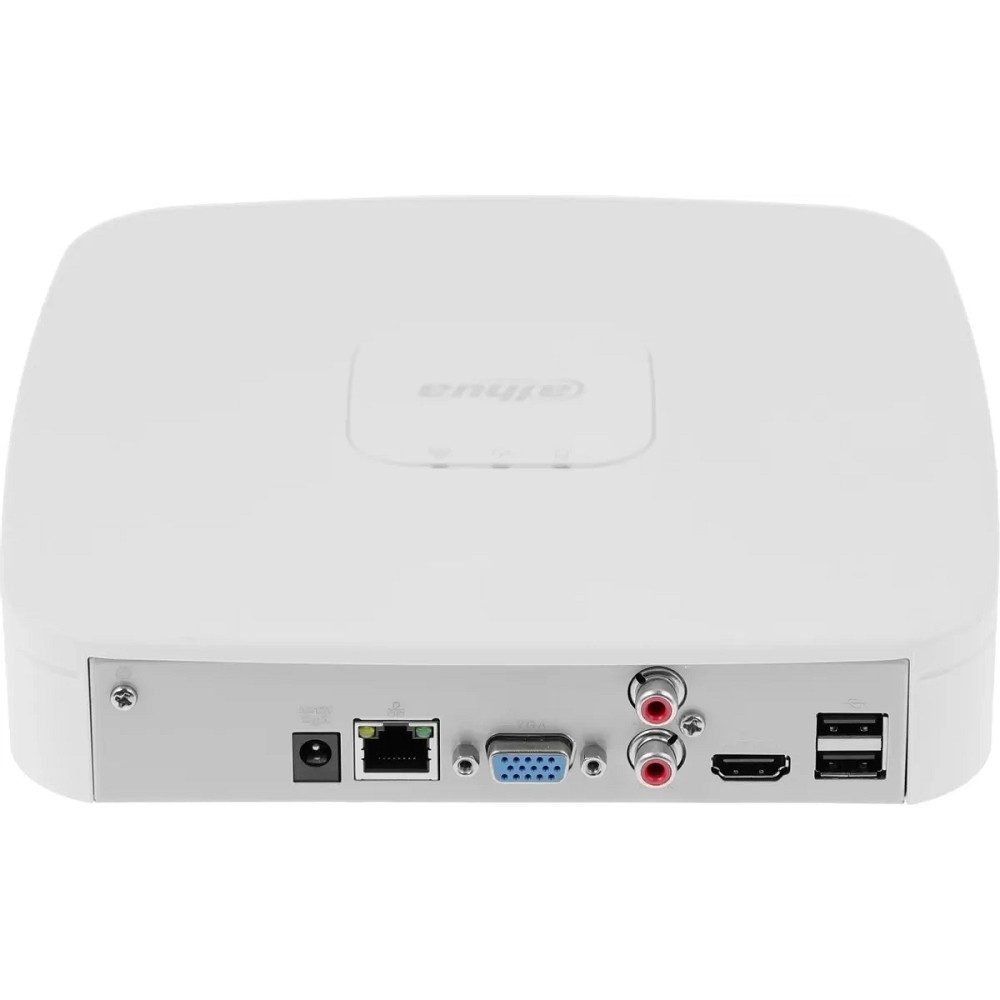 DAHUA DHI-NVR2104-I2 4-канальный IP-видеорегистратор 4K и H.265+, видеоаналитика, входящий поток до 80Мбит/с, 1 SATA III до 10Тбайт