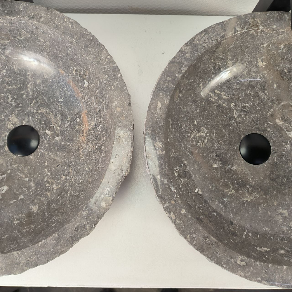 Раковина из мрамора ПАРА! Erozy Grey EM-64531 46*46*15 0186