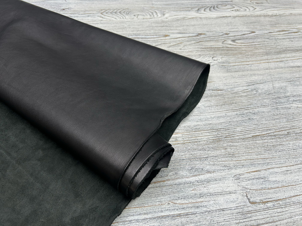 Натуральная кожа цв. Черный / Nero Matt, толщ. 1,3-1,5 мм