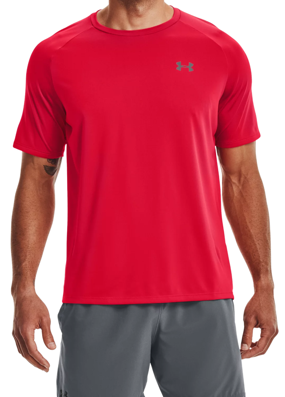 Мужская теннисная футболка Under Armour Tech SS Tee 2.0 - красный