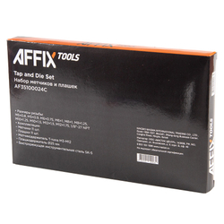 AFFIX (AF35100024C) Набор метчиков и плашек SK-5 M5-M12, кейс, 24 предмета