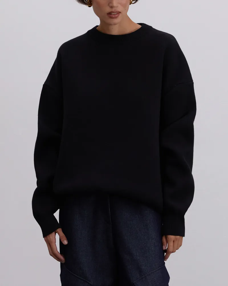 Черный хлопковый свитшот