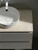 Тумба с раковиной Sancos SNOB R 80 со столешницей, бежевая матовая