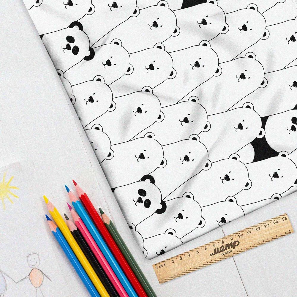 Ткань мембрана толпа белых мишек