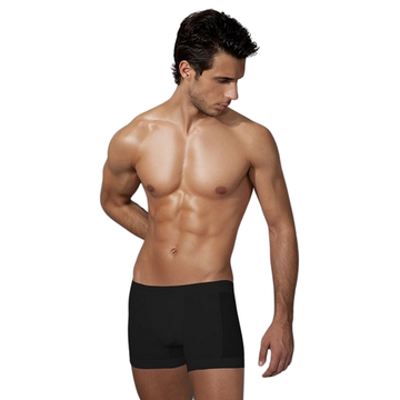 Мужские трусы боксеры черные с сетчатыми вставками по бокам  Doreanse 1761