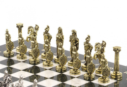 Оригинальные шахматы "Александр Македонский" доска 36х36 см из мрамора G 120735