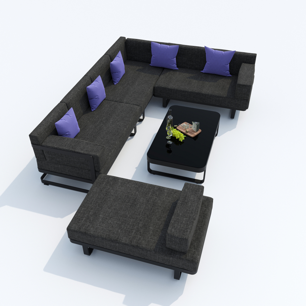 Лаунж зона угловая Ideal Patio ТЕСОРА маренго - каркас карбон