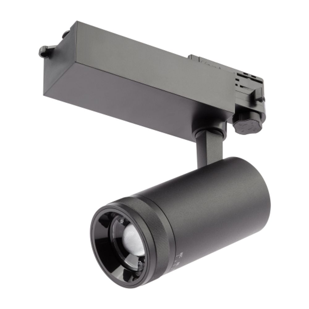 Трековый светильник трехфазный ЭРА STR-30-99-40K-B20 регулируемый луч 4000K черный | Трехфазные трековые светильники