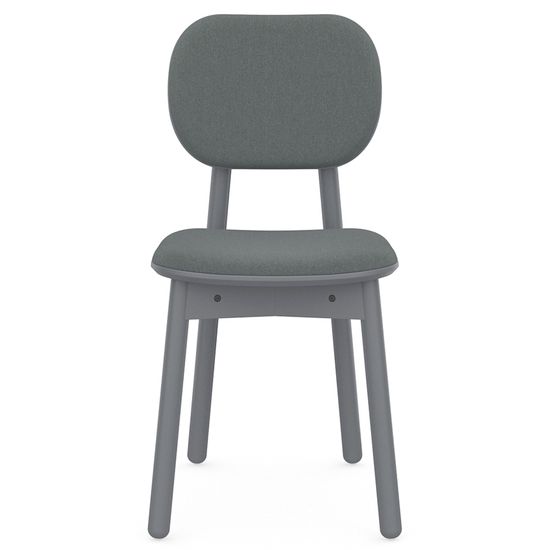 Стул с обивкой saga, рогожка, темно-серый