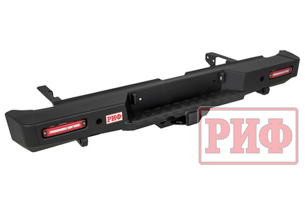 Бампер силовой задний JAC T6, SOLLERS ST6 с квадратом под фаркоп и фонарями РИФ