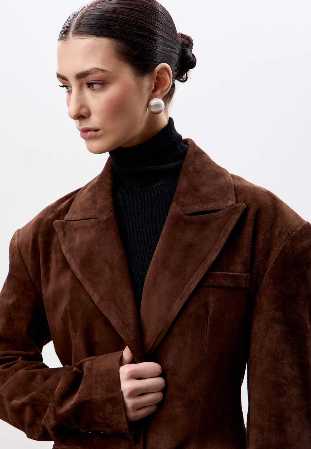 Тренч из натуральной замши