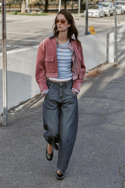 ZARA ДЖИНСЫ Z1975 WIDE LEG СВОБОДНОГО КРОЯ СО ШВАМИ, СИНИЙ