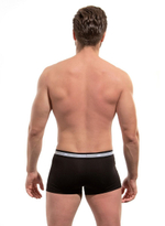 Мужские боксеры с резинкой в полоску (Размер: M) (Цвет: черный)