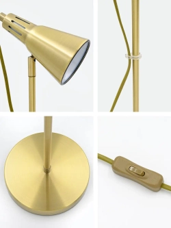 Высокий торшер напольный с абажуром