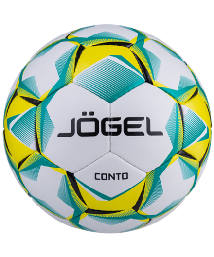 Мяч футбольный Conto №5, белый/зеленый/желтый