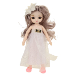 Кукла Классическая-мини 25см, коробка платье-белое 921
