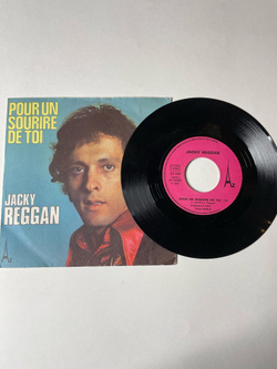 Винтажная виниловая пластинка LP Jacky Reggan Pour Un Sourire De Toi (France 1974) 7 дюймов