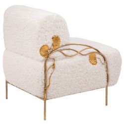 Кресло Нимфея Молоко Бронза