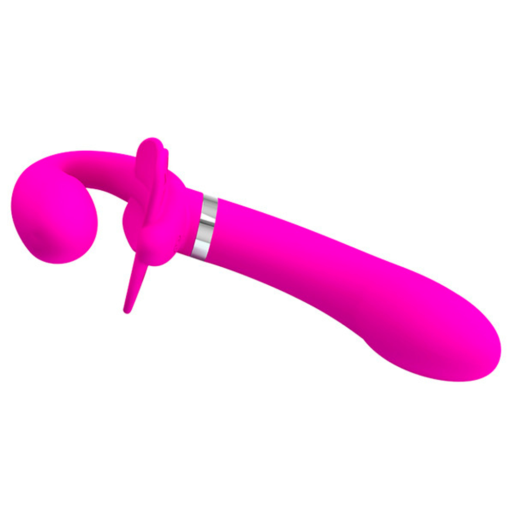 Лиловый безремневой вибрострапон Pretty Love Valerie BW-022061