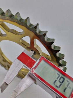 Звезда ведомая 428-41Т для питбайка, кроссового мотоцикла (стальной венец, цепь 428, 41 зуб, усиленная)