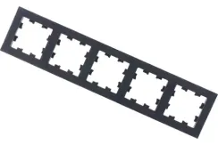 Рамка Systeme Electric ATLASDESIGN 5-постовая карбон 36375