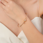 Браслет жесткий из красного золота