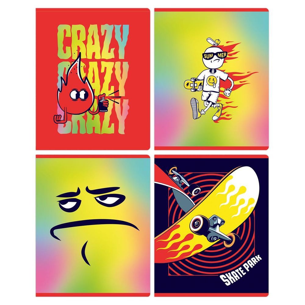 Тетрадь А5 48л. клетка &quot;Crazy&quot; (BG)